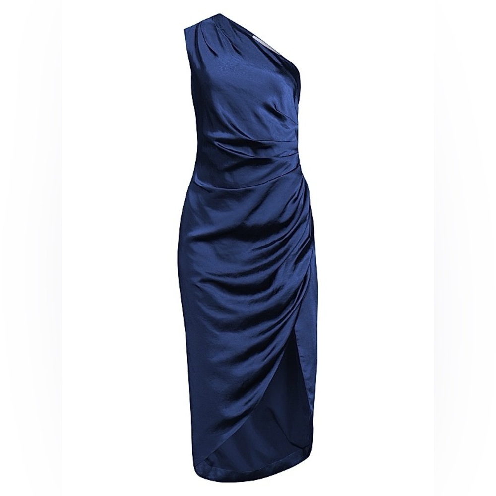 Elliatt Cassini One Shoulder Dress Navy Royal Blue Size Medium